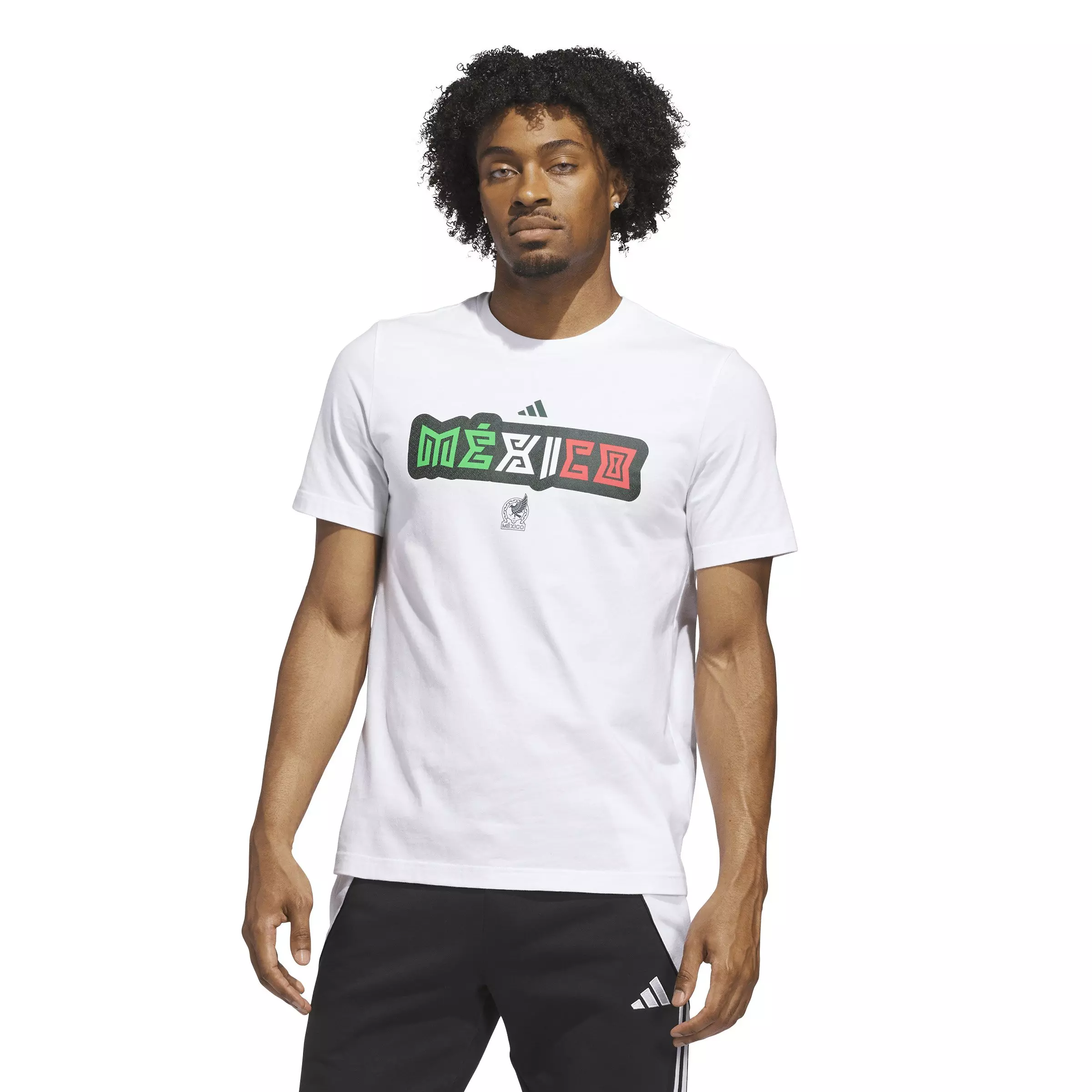 adidas Men's World Cup 26 Mexico Home Graphic Tee -White
